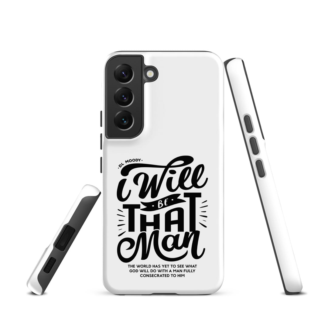 Christian Phone Case I Will Be That Man White for Samsung® Samsung® Phone Cases   