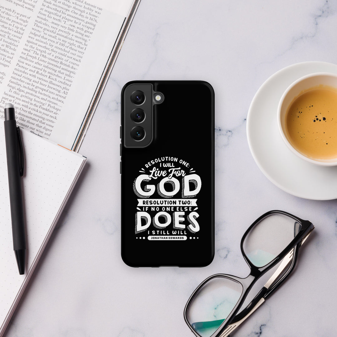 Christian Phone Case Live For God Black for Samsung® Samsung® Phone Cases   