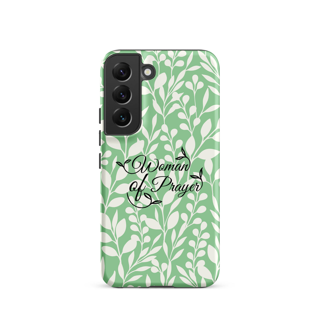 Christian Phone Case Woman of Prayer Green for Samsung® Samsung® Phone Cases Matte Samsung Galaxy S22 