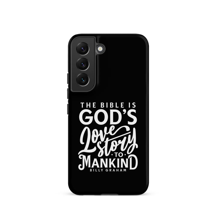 Christian Phone Case God's Love Story Black for Samsung® Samsung® Phone Cases Matte Samsung Galaxy S22 