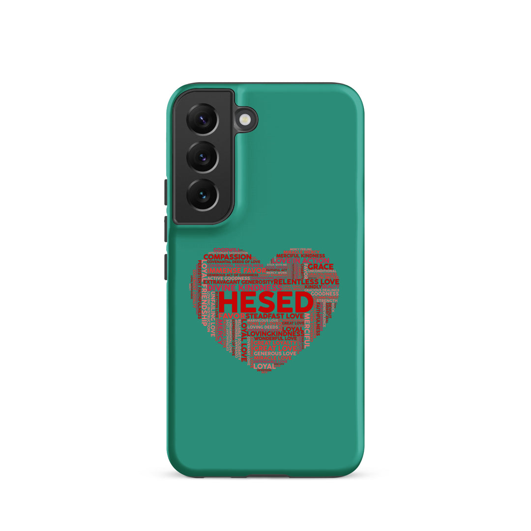 Christian Phone Case Hesed Heart Teal for Samsung® Samsung® Phone Cases Matte Samsung Galaxy S22 