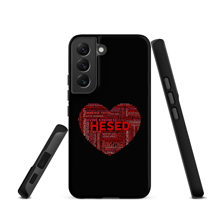 Christian Phone Case Hesed Heart Black for Samsung® Samsung® Phone Cases   