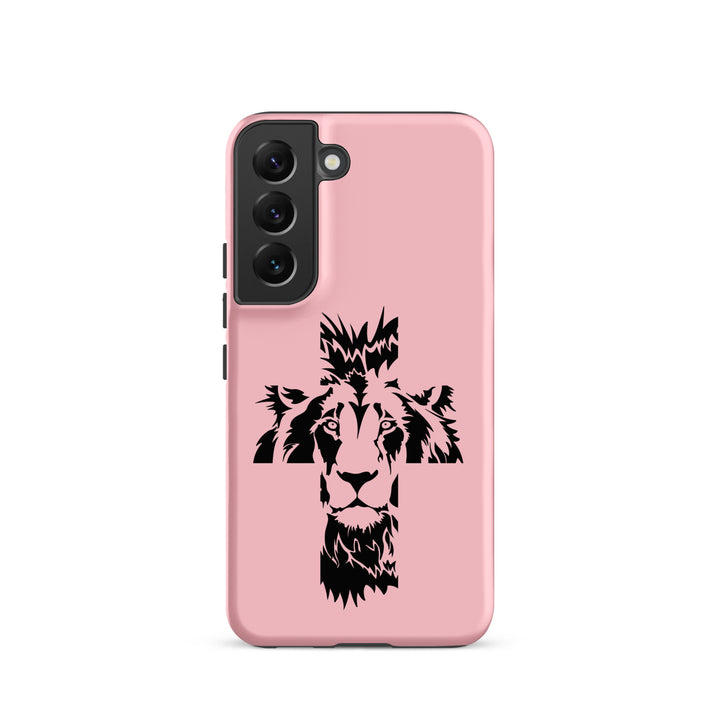 Christian Phone Case Aslan Cross Pink for Samsung® Samsung® Phone Cases Matte Samsung Galaxy S22 