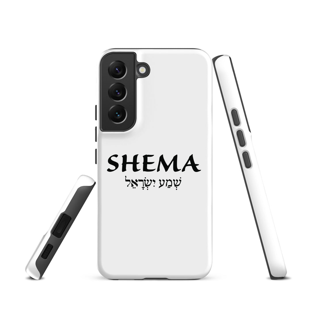 Christian Phone Case Shema Hebrew White for Samsung® Samsung® Phone Cases   