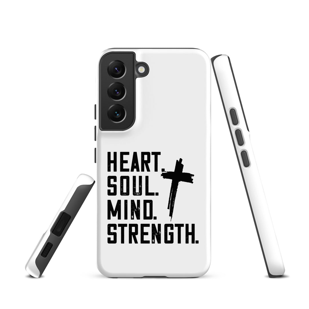 Christian Phone Case Heart Soul Mind Strength White for Samsung® Samsung® Phone Cases   