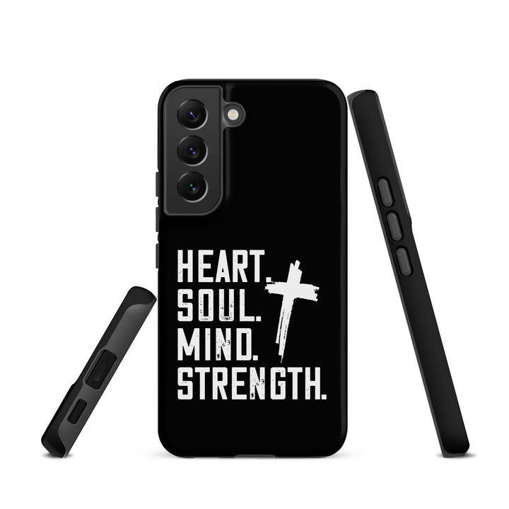 Christian Phone Case Heart Soul Mind Strength Black  for Samsung® Samsung® Phone Cases   