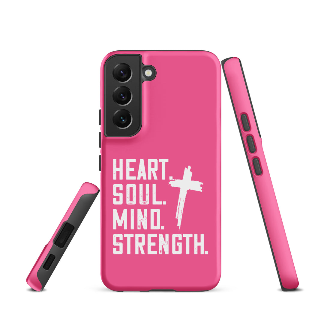 Christian Phone Case Heart Soul Mind Strength Pink for Samsung® Samsung® Phone Cases   