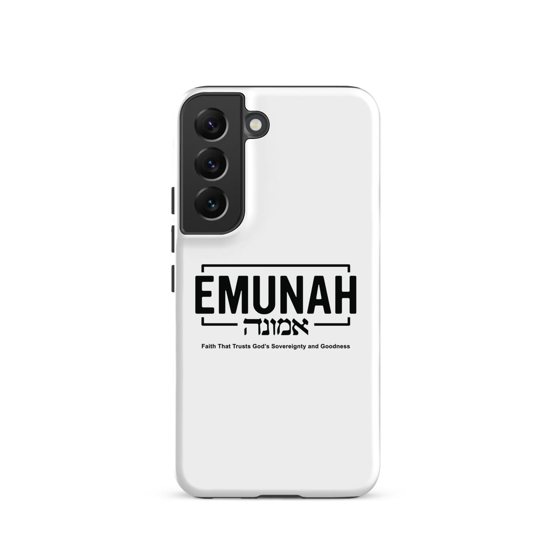 Christian Phone Case Emunah Faith That Trusts White for Samsung® Samsung® Phone Cases Matte Samsung Galaxy S22 