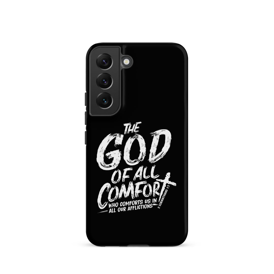 Christian Phone Case God of All Comfort Black for Samsung® Samsung® Phone Cases Matte Samsung Galaxy S22 