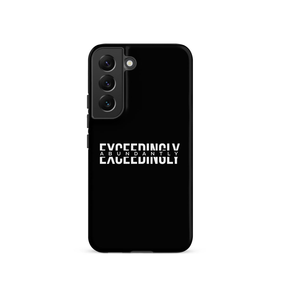 Christian Phone Case Exceedingly Abundantly Black for Samsung® Samsung® Phone Cases Matte Samsung Galaxy S22 