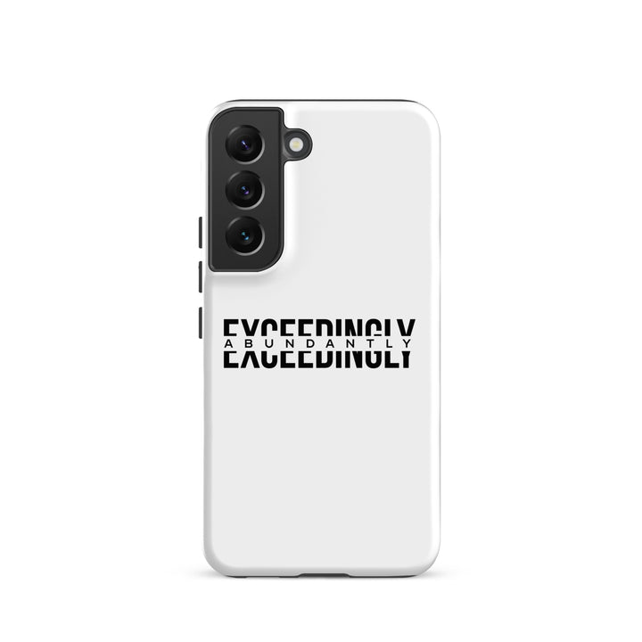 Christian Phone Case Exceedingly Abundantly White for Samsung® Samsung® Phone Cases Matte Samsung Galaxy S22 