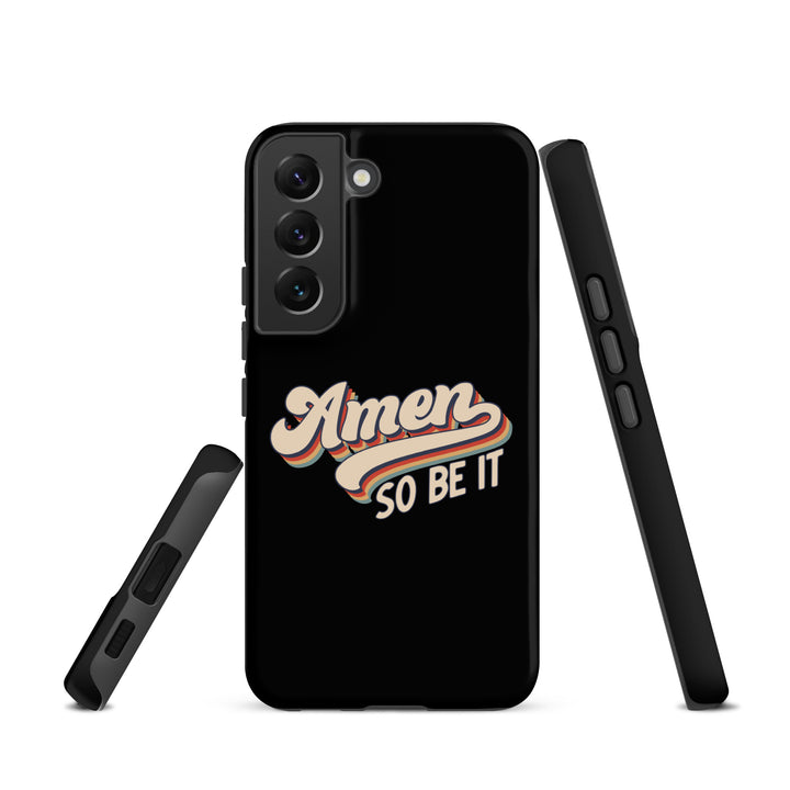 Christian Phone Case Amen So Be It Black for Samsung® Samsung® Phone Cases   