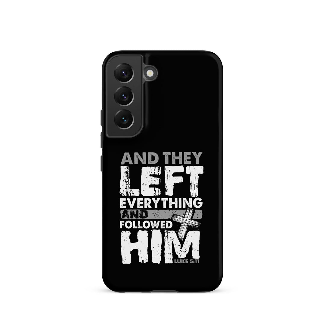 Christian Phone Case Left Everything Cross Black for Samsung® Samsung® Phone Cases Matte Samsung Galaxy S22 