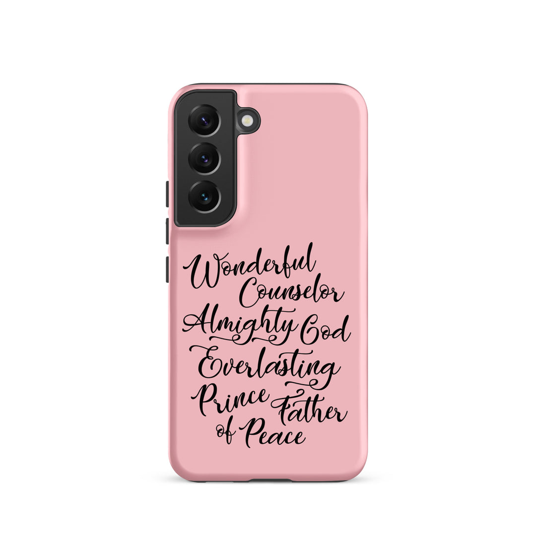 Christian Phone Case Wonderful Counselor Pink for Samsung® Samsung® Phone Cases Matte Samsung Galaxy S22 