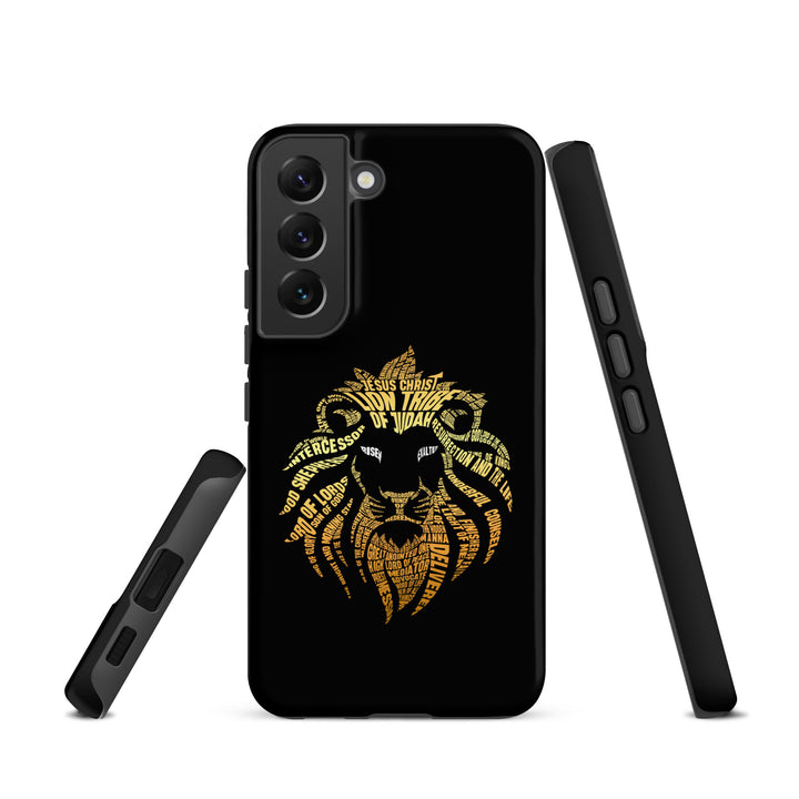 Christian Phone Case Lion Word Cloud Black for Samsung® Samsung® Phone Cases   