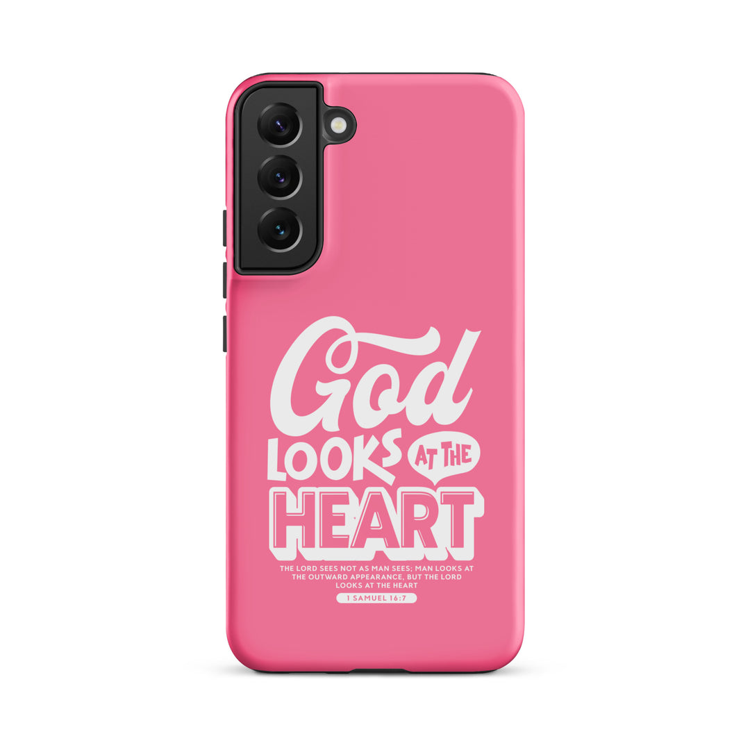 Christian Phone Case God Looks At Heart  for Samsung® Samsung® Phone Cases Matte Samsung Galaxy S22 Plus 