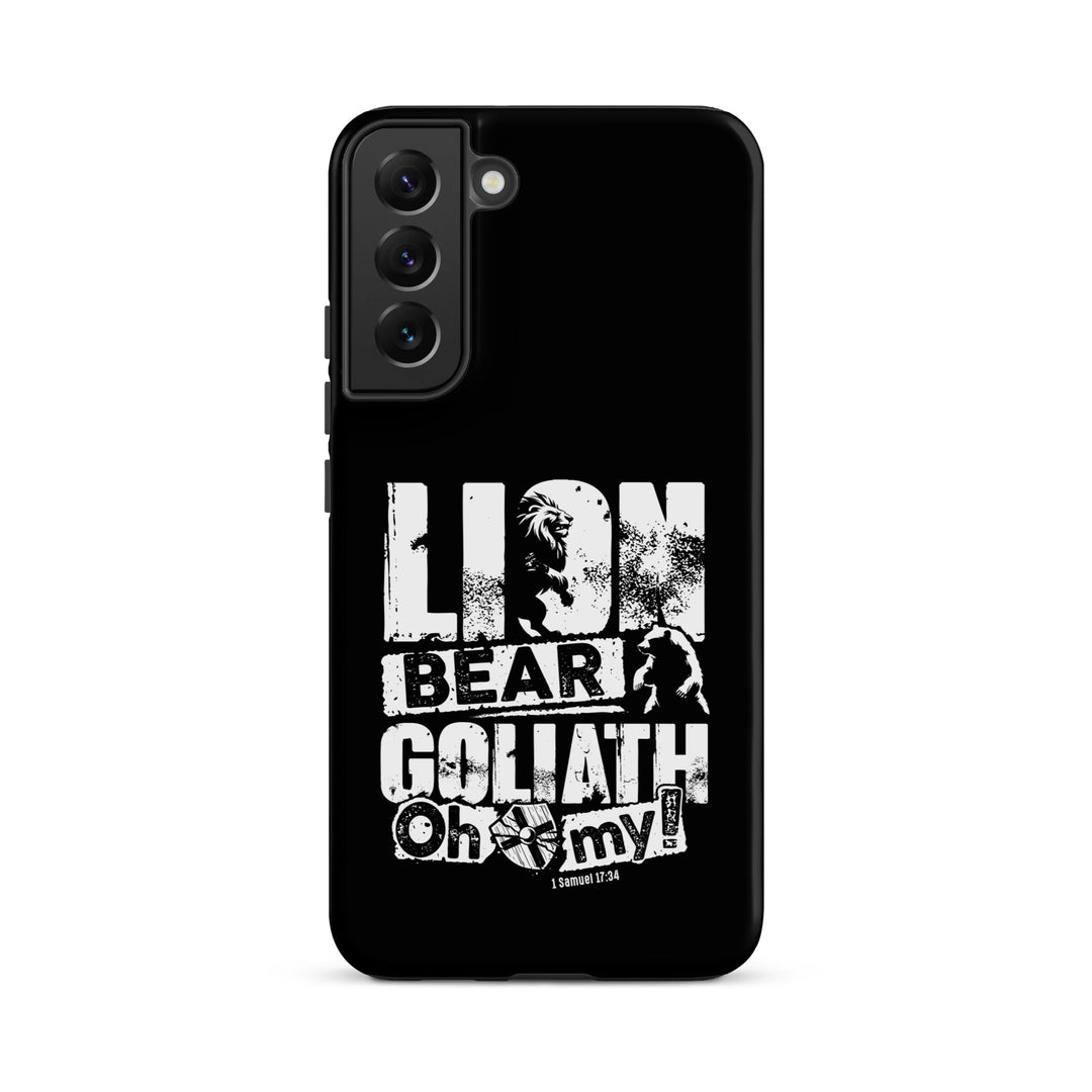 Christian Phone Case Lion Bear Goliath Black for Samsung® Samsung® Phone Cases Matte Samsung Galaxy S22 Plus 