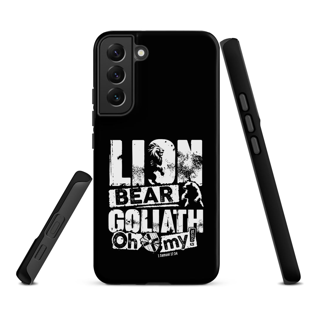 Christian Phone Case Lion Bear Goliath Black for Samsung® Samsung® Phone Cases   