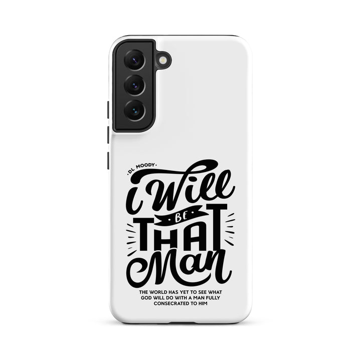 Christian Phone Case I Will Be That Man White for Samsung® Samsung® Phone Cases Matte Samsung Galaxy S22 Plus 