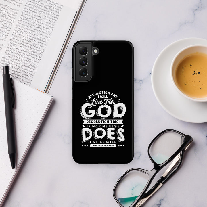 Christian Phone Case Live For God Black for Samsung® Samsung® Phone Cases   