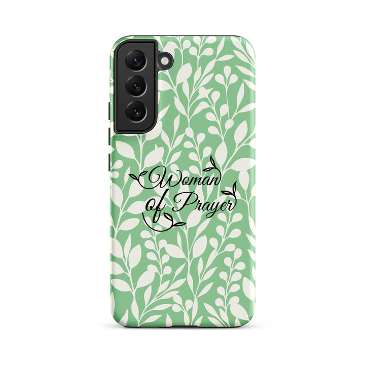 Christian Phone Case Woman of Prayer Green for Samsung® Samsung® Phone Cases Matte Samsung Galaxy S22 Plus 