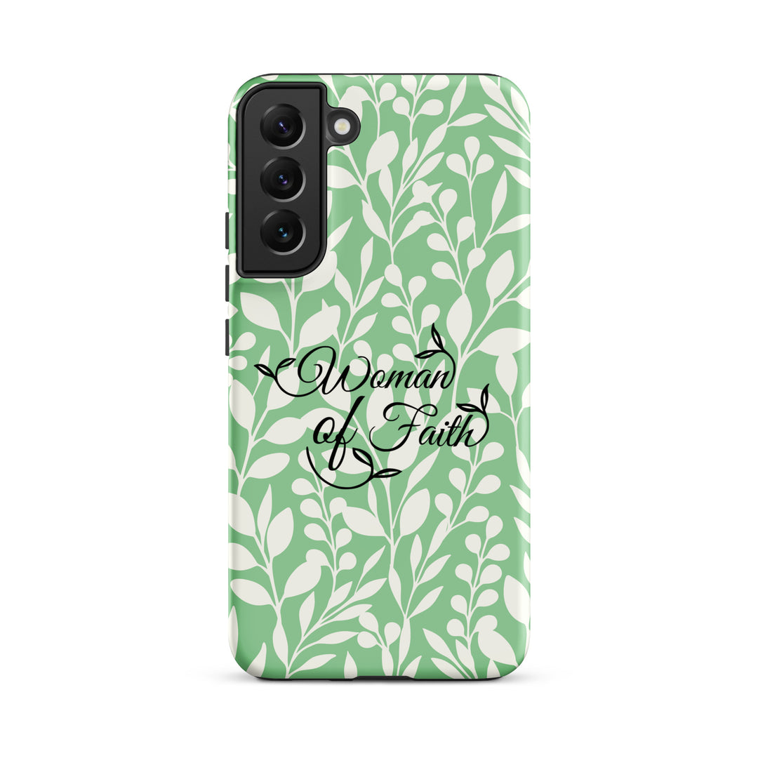 Christian Phone Case Woman of Faith Green for Samsung® Samsung® Phone Cases Matte Samsung Galaxy S22 Plus 