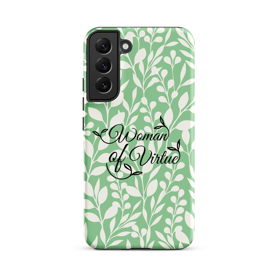 Christian Phone Case Woman of Virtue Green for Samsung® Samsung® Phone Cases Matte Samsung Galaxy S22 Plus 