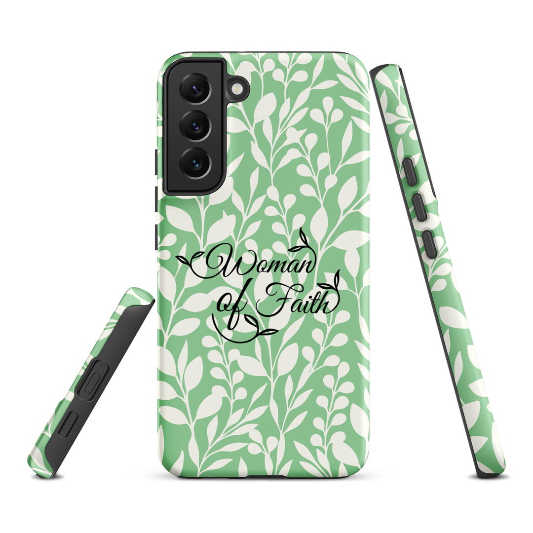 Christian Phone Case Woman of Faith Green for Samsung® Samsung® Phone Cases   