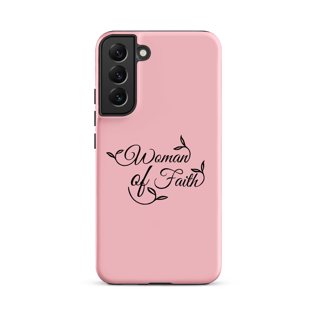 Christian Phone Case Woman of Faith Pink for Samsung® Samsung® Phone Cases Matte Samsung Galaxy S22 Plus 