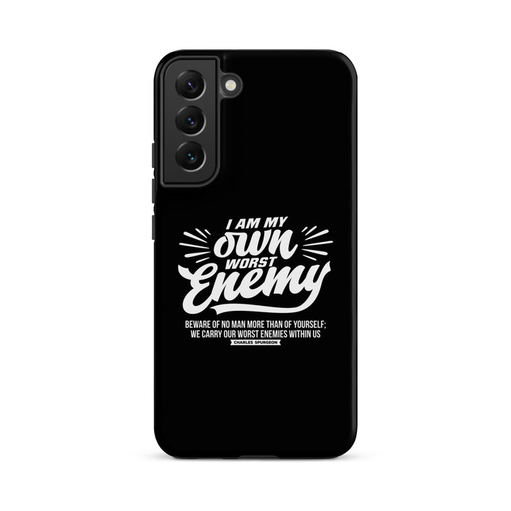 Christian Phone Case Worst Enemy Black for Samsung® Samsung® Phone Cases Matte Samsung Galaxy S22 Plus 