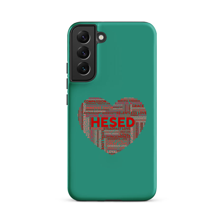 Christian Phone Case Hesed Heart Teal for Samsung® Samsung® Phone Cases Matte Samsung Galaxy S22 Plus 