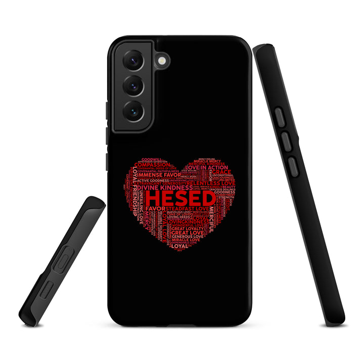 Christian Phone Case Hesed Heart Black for Samsung® Samsung® Phone Cases   