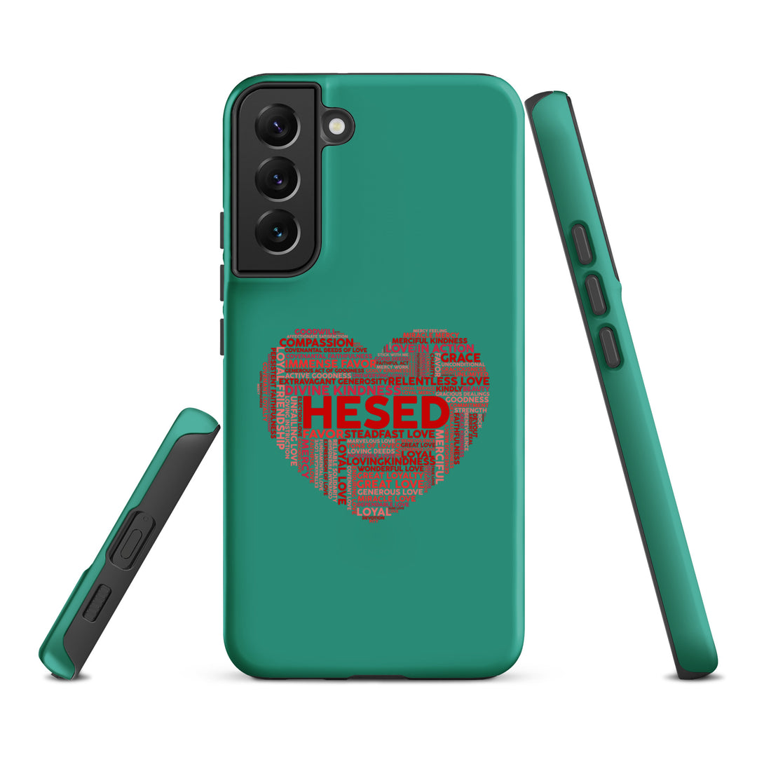 Christian Phone Case Hesed Heart Teal for Samsung® Samsung® Phone Cases   