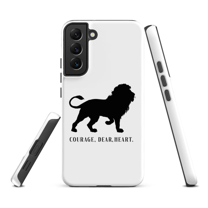 Christian Phone Case Courage Dear Heart White for Samsung® Samsung® Phone Cases   