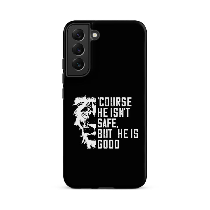 Christian Phone Case Christian Phone 'Course He Isn't Safe Black for Samsung® Samsung® Phone Cases Matte Samsung Galaxy S22 Plus 