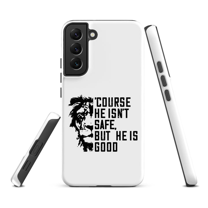 Christian Phone Case 'Course He Isn't Safe White for Samsung® Samsung® Phone Cases   