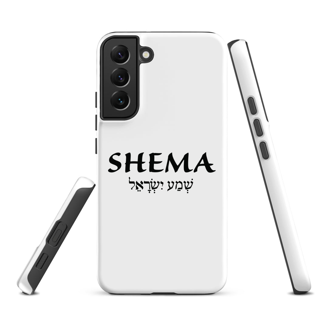 Christian Phone Case Shema Hebrew White for Samsung® Samsung® Phone Cases   