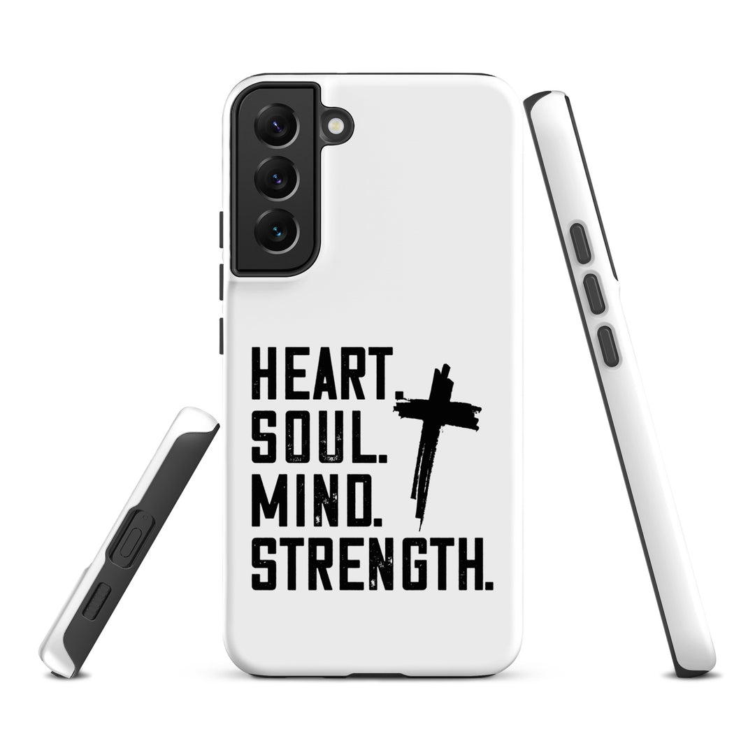 Christian Phone Case Heart Soul Mind Strength White for Samsung® Samsung® Phone Cases   