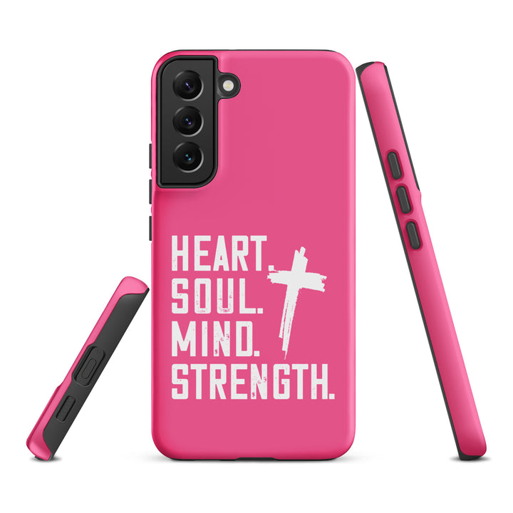 Christian Phone Case Heart Soul Mind Strength Pink for Samsung® Samsung® Phone Cases   