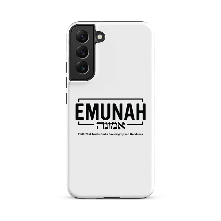 Christian Phone Case Emunah Faith That Trusts White for Samsung® Samsung® Phone Cases Matte Samsung Galaxy S22 Plus 