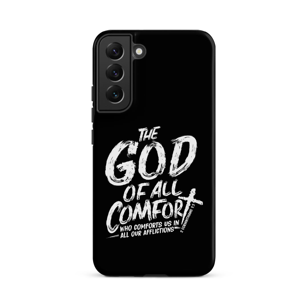 Christian Phone Case God of All Comfort Black for Samsung® Samsung® Phone Cases Matte Samsung Galaxy S22 Plus 