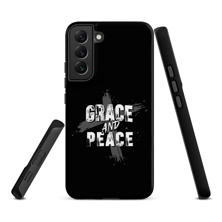 Christian Phone Case Grace and Peace Cross Black for Samsung® Samsung® Phone Cases   