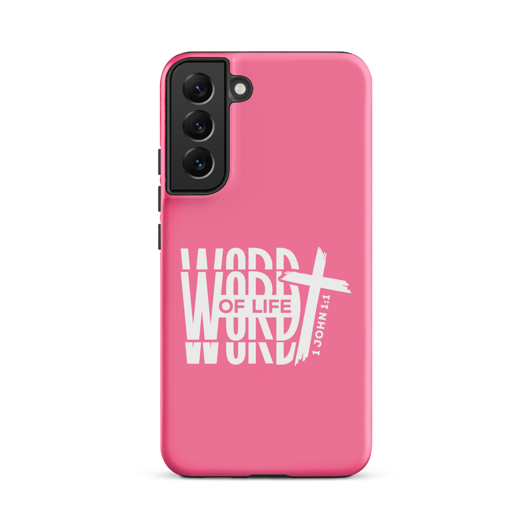 Christian Phone Case Word of Life Cross Pink for Samsung® Samsung® Phone Cases Matte Samsung Galaxy S22 Plus 