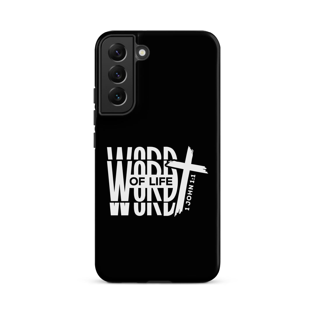 Christian Phone Case Word of Life Cross Black for Samsung® Samsung® Phone Cases Matte Samsung Galaxy S22 Plus 