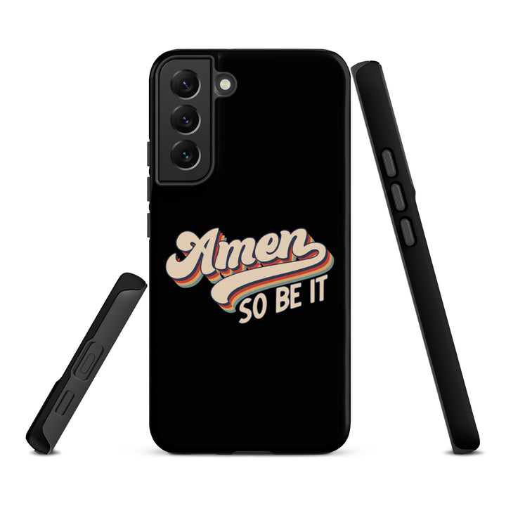 Christian Phone Case Amen So Be It Black for Samsung® Samsung® Phone Cases   