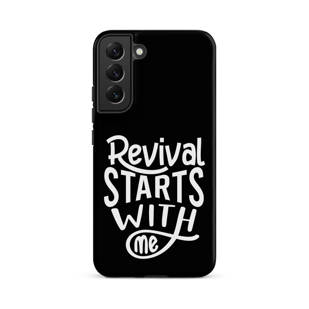 Christian Phone Case Revival Starts With Me Black for Samsung® Samsung® Phone Cases Matte Samsung Galaxy S22 Plus 