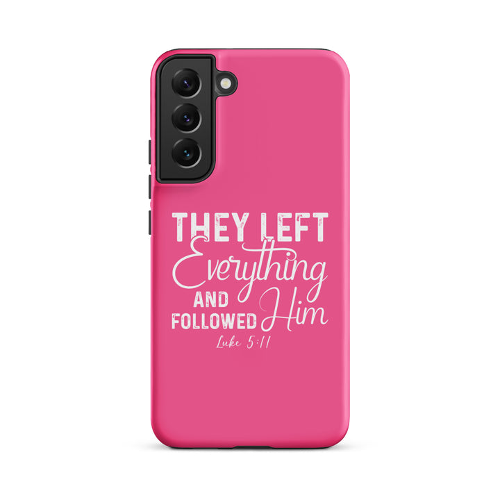 Christian Phone Case Left Everything Pink  for Samsung® Samsung® Phone Cases Matte Samsung Galaxy S22 Plus 