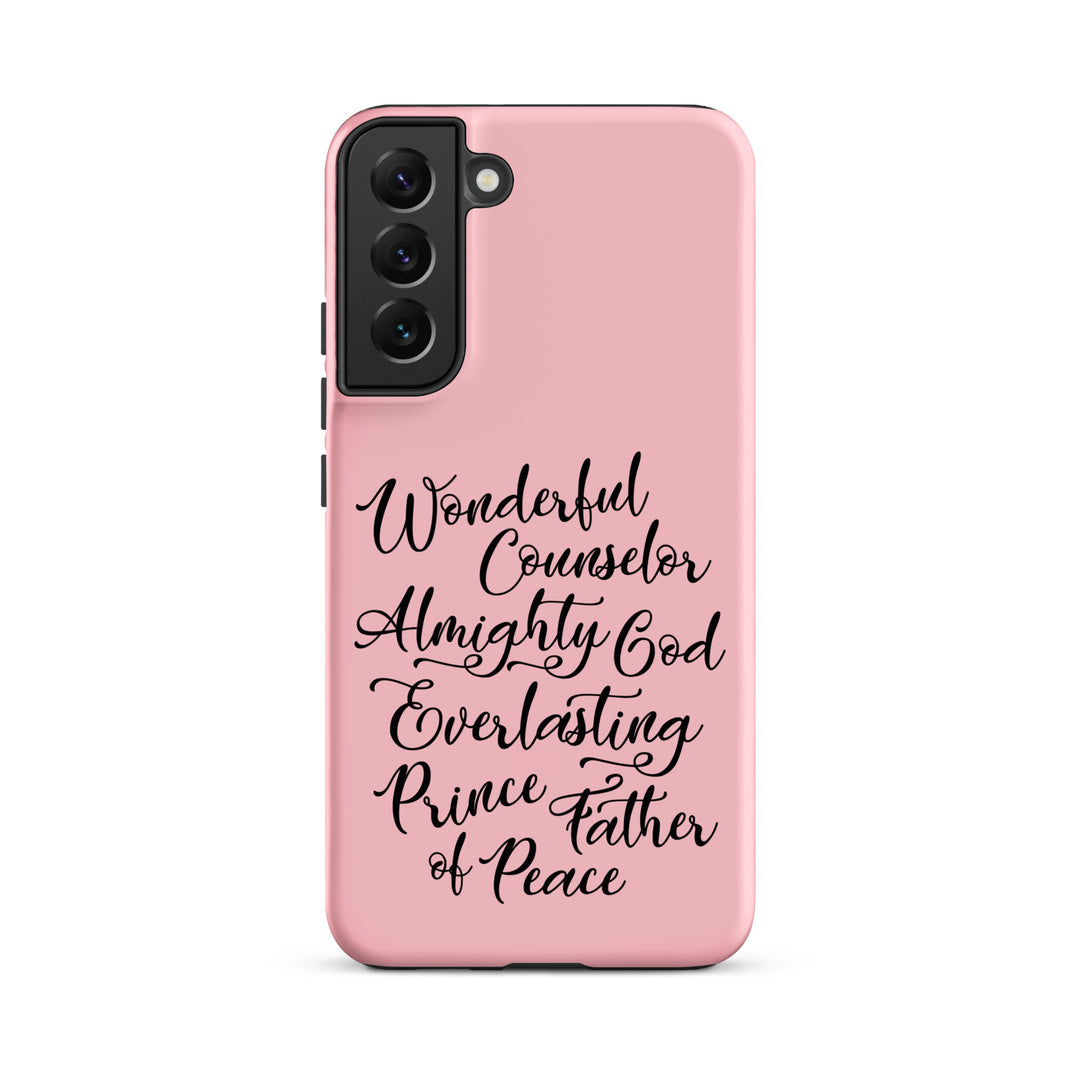 Christian Phone Case Wonderful Counselor Pink for Samsung® Samsung® Phone Cases Matte Samsung Galaxy S22 Plus 