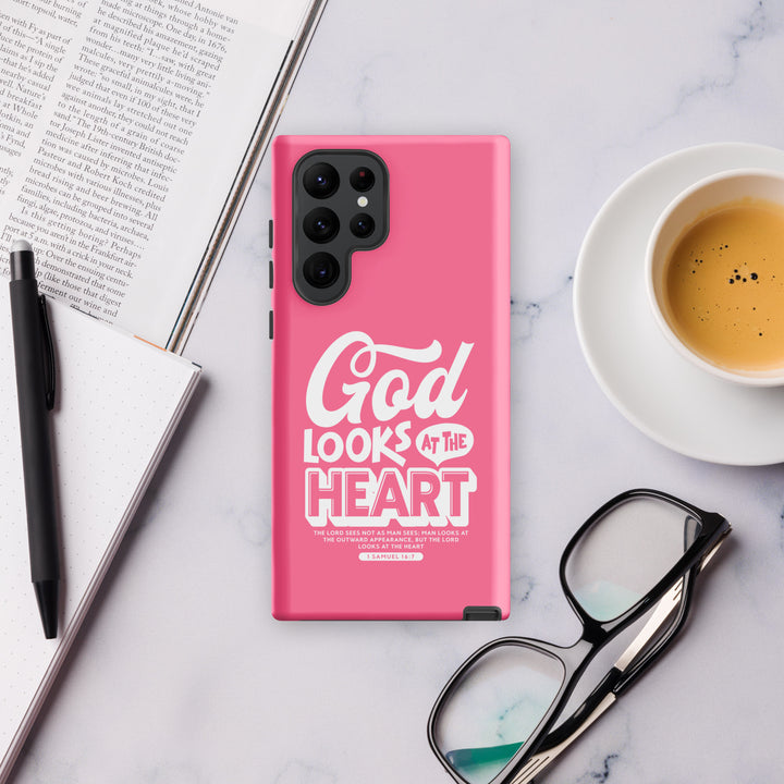 Christian Phone Case God Looks At Heart  for Samsung® Samsung® Phone Cases   