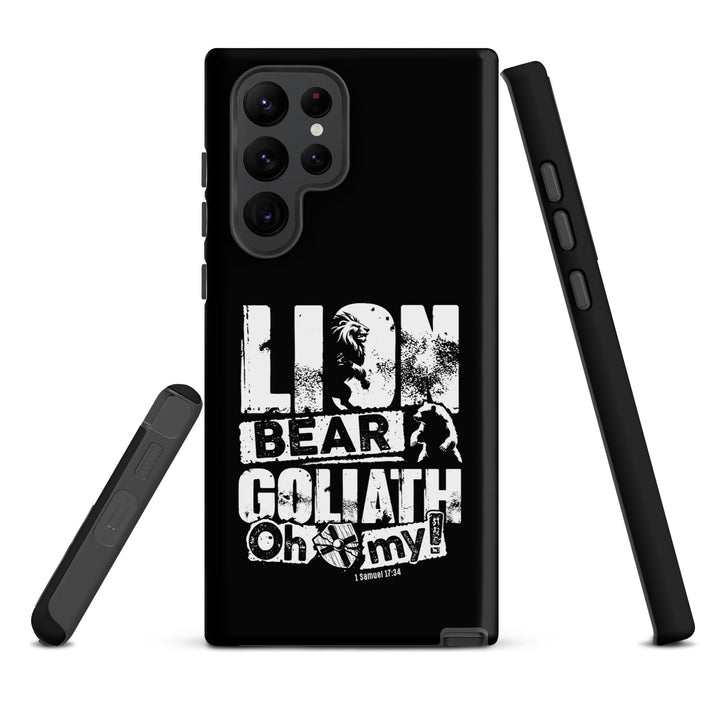 Christian Phone Case Lion Bear Goliath Black for Samsung® Samsung® Phone Cases   